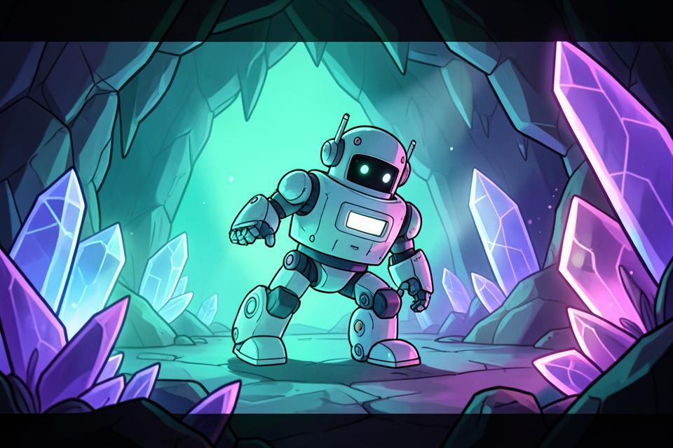 Scene from the cartoon Bolt and the Crystal Cave