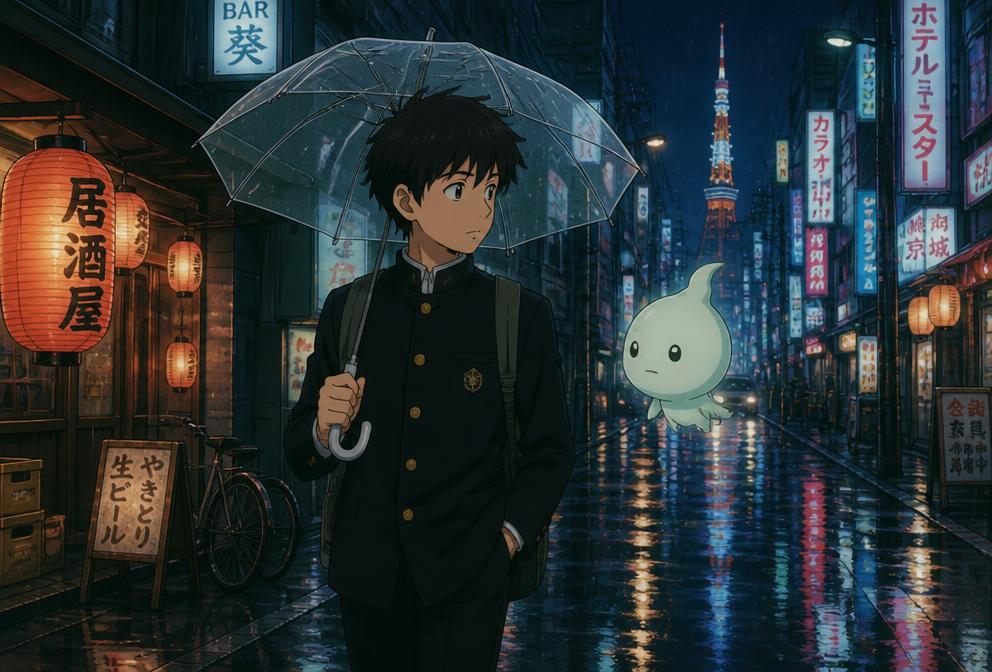 Scene from the cartoon The Rain Spirit
